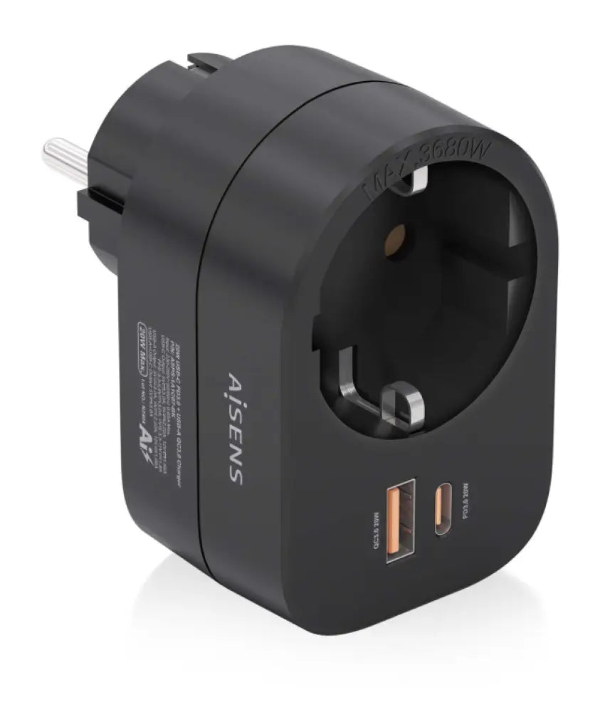 AISENS ASPS-1A1C07-BK cargador de dispositivo móvil Universal Corriente alterna Carga rápida Interior