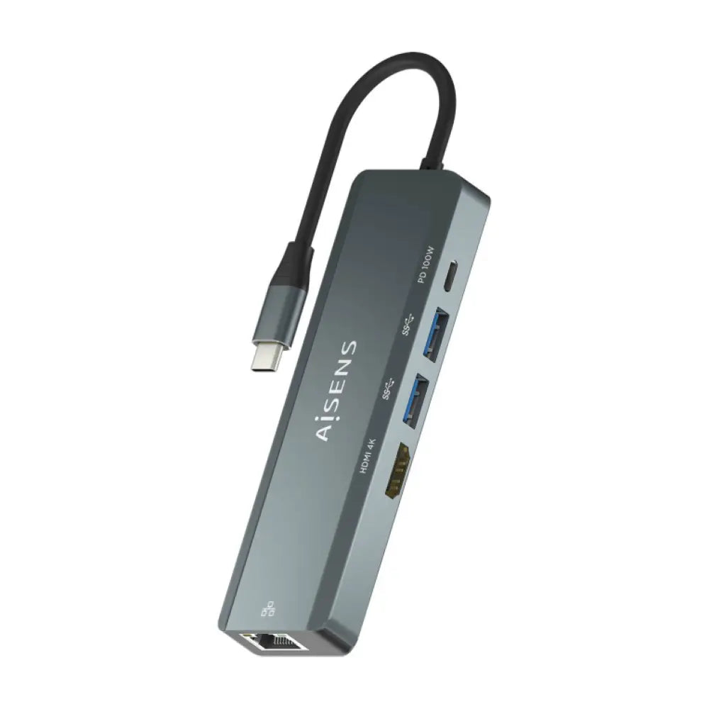 AISENS ASUC-5P011-GR base para portátil y replicador de puertos Alámbrico USB 3.2 Gen 1 (3.1 Gen 1) Type-C - detalle