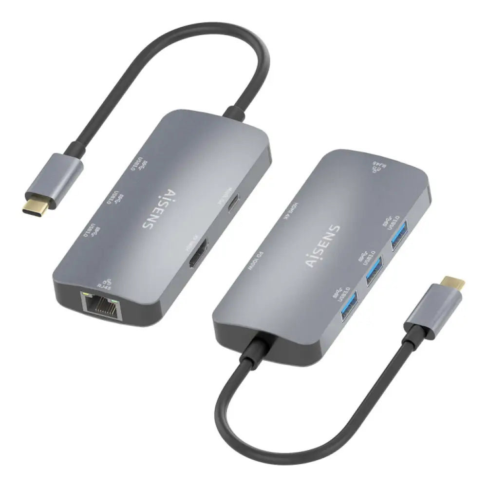 AISENS ASUC-6P019-GR base para portátil y replicador de puertos Alámbrico USB 3.2 Gen 1 (3.1 Gen 1) Type-C - detalle