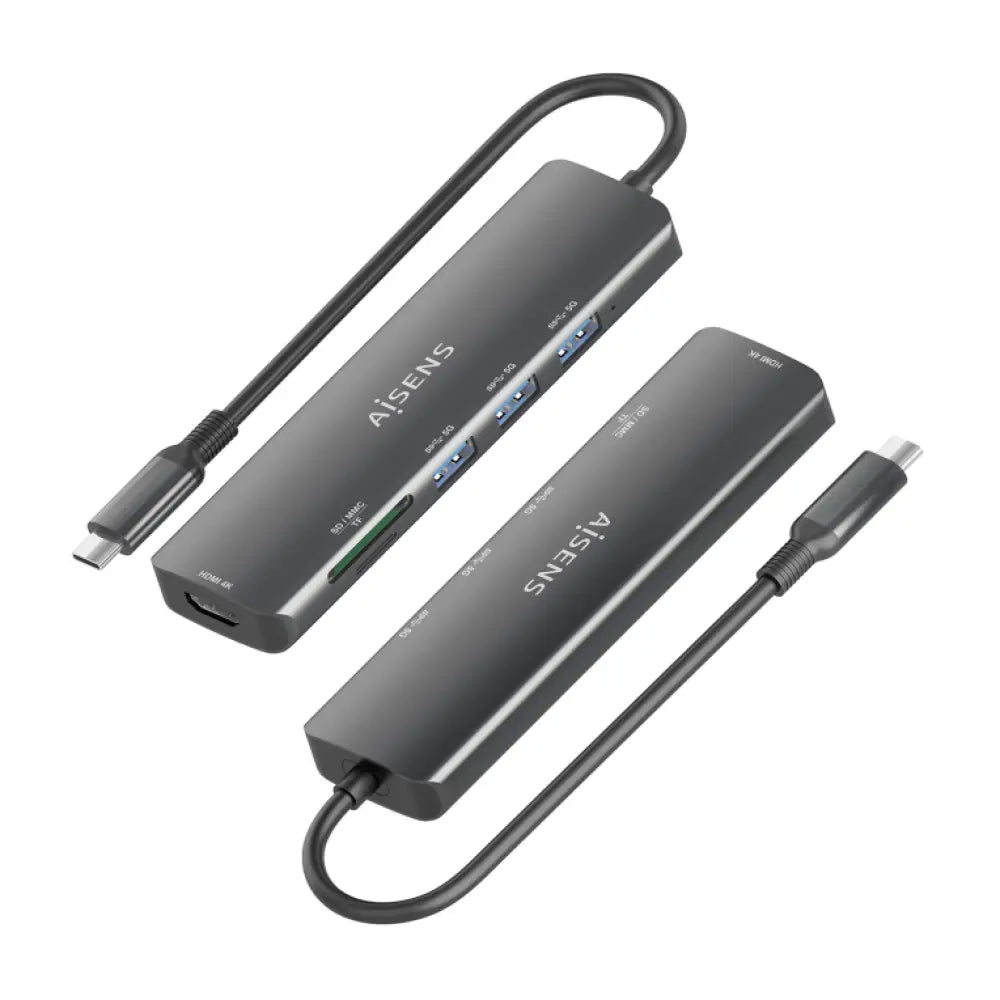 AISENS ASUC-6P024-GR base para portátil y replicador de puertos Alámbrico USB 3.2 Gen 1 (3.1 Gen 1) Type-C - detalle