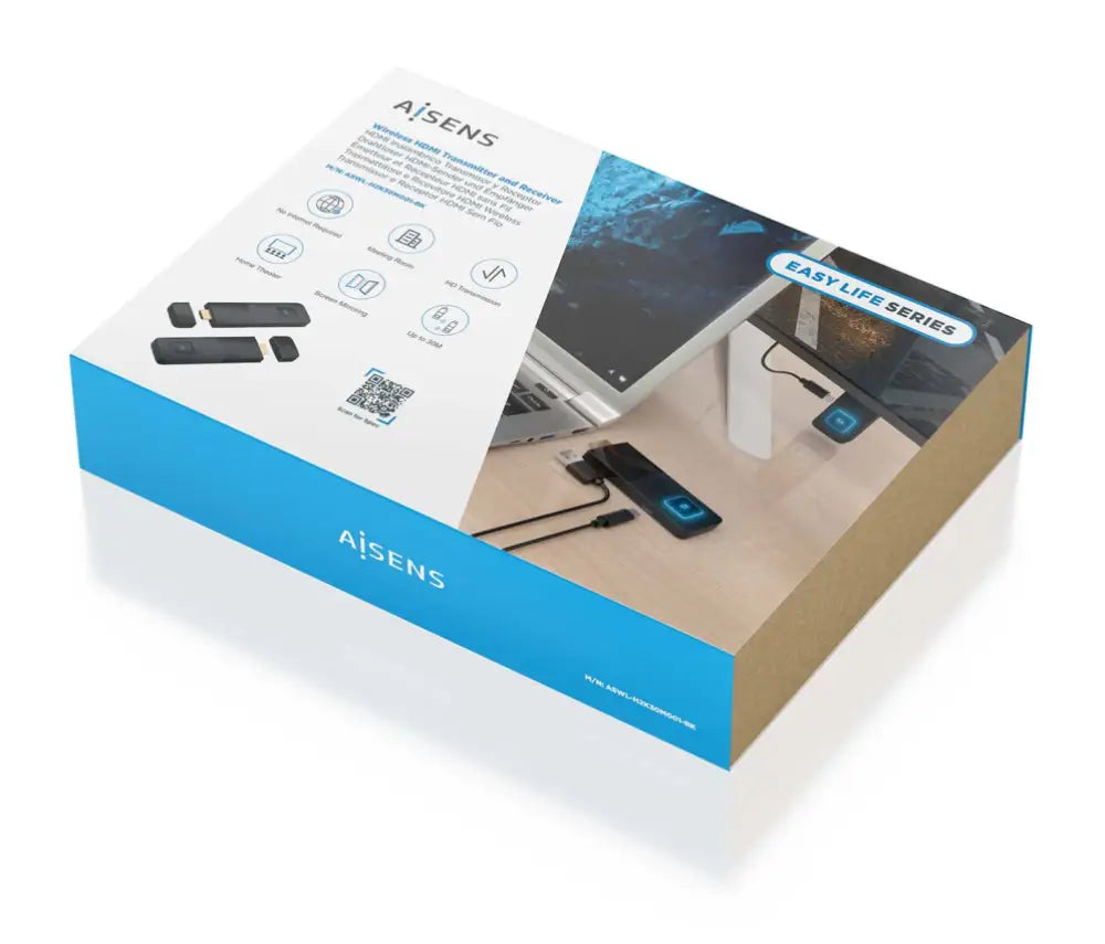 AISENS ASWL-H2K30M001-BK extensor audio/video Transmisor y receptor de señales AV - detalle