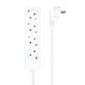 AISENS Base Multiple 4 Tomas Sin Interruptor Con Cable 3x1.5mm2. Blanco. 1.4m