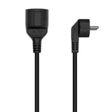 AISENS Cable Alargador de Alimentacion Schuko. CEE7/M-CEE7/H. Negro. 3.0M
