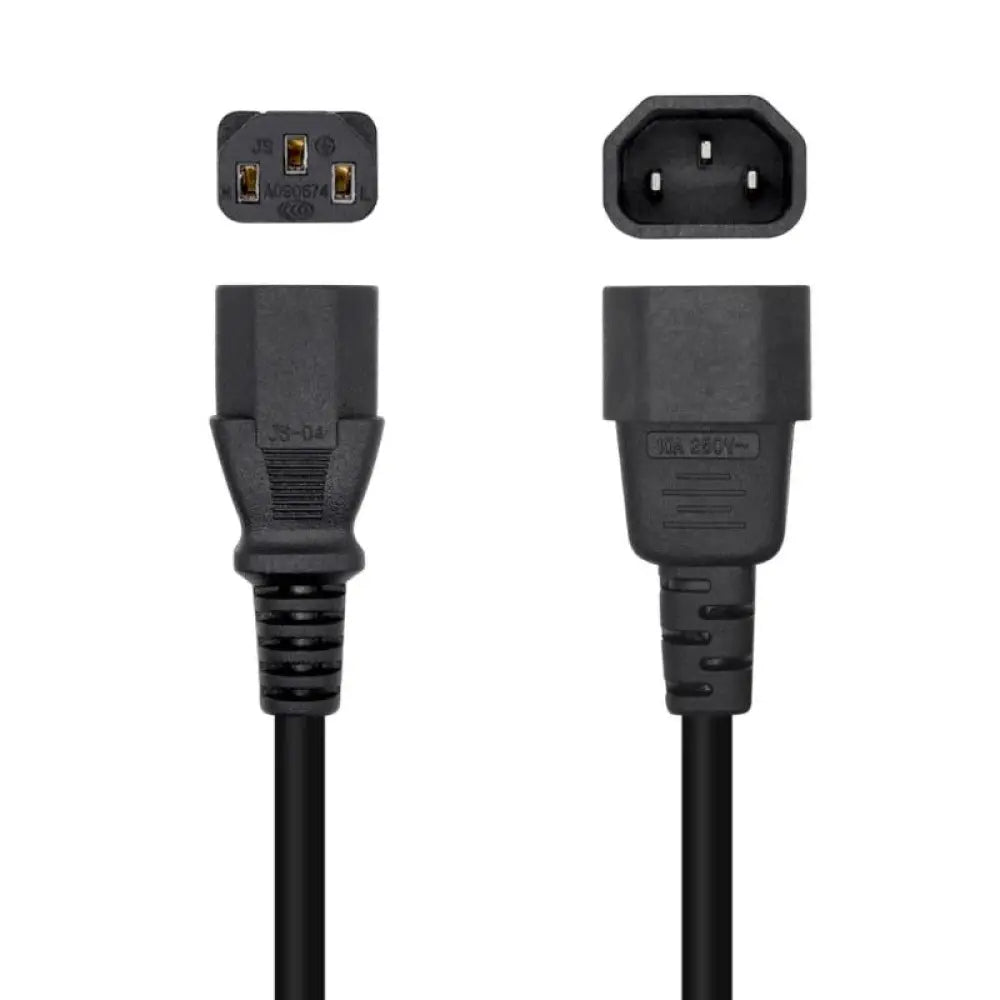 Aisens Cable alimentación C13/H-C14/M negro 1.5m - detalle