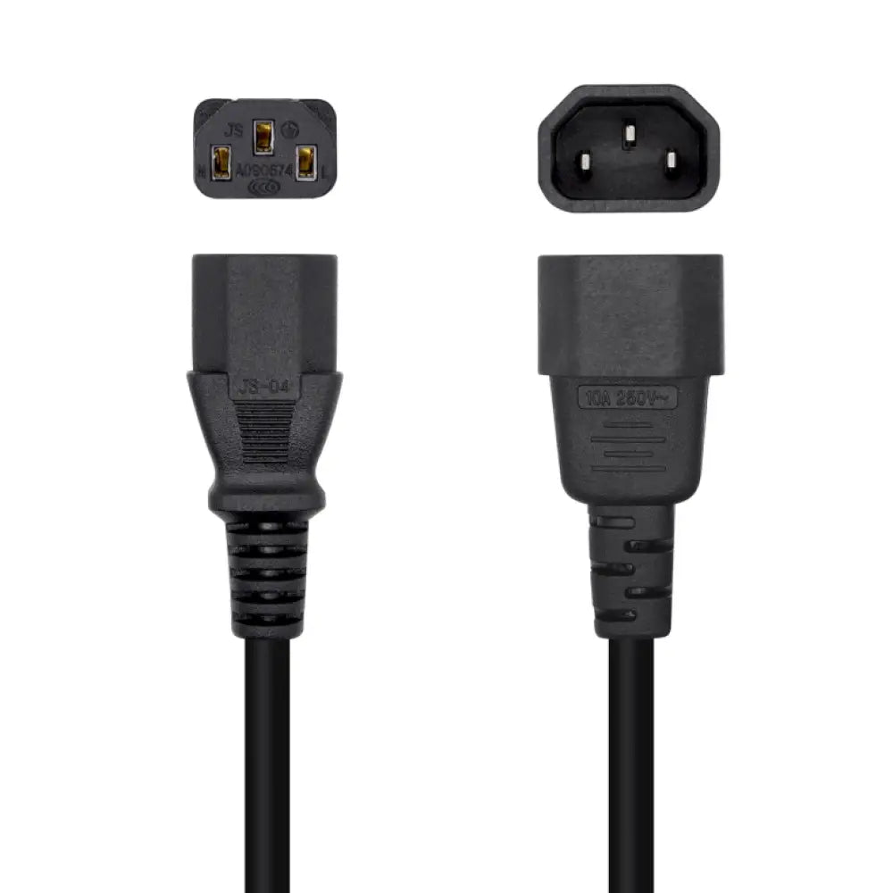 AISENS Cable Alimentación CPU. C13/H-C14/M. Negro. 3.0m - detalle