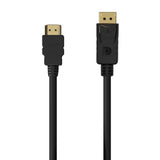 AISENS Cable Conversor DISPLAYPORT a HDMI. DP/M-HDMI/M. Negro. 0.5M