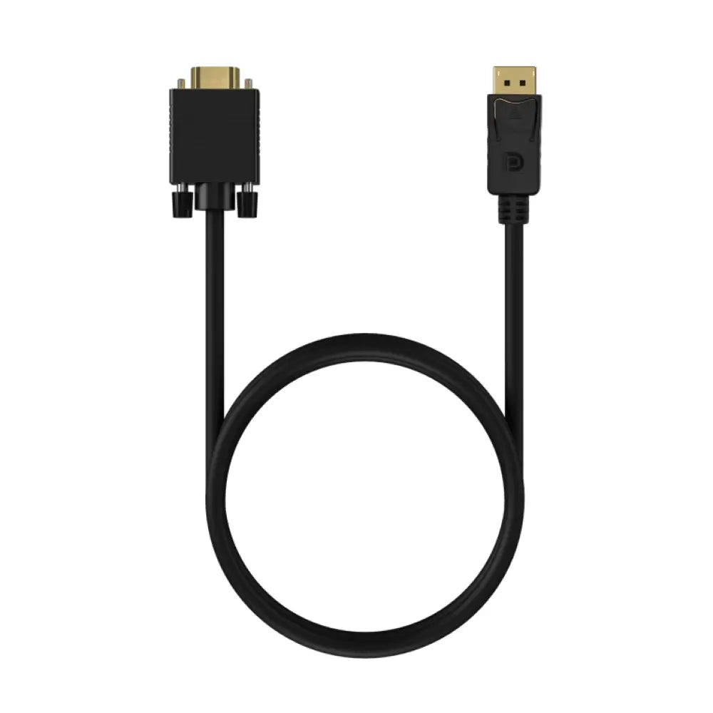 AISENS Cable Conversor DISPLAYPORT a VGA. DP/M-VGA/M. Negro. 1.0M - detalle