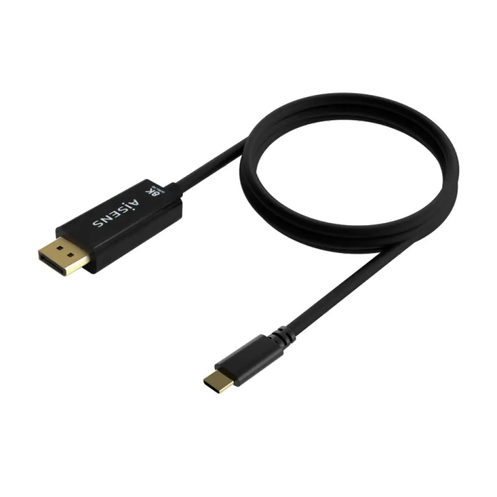 AISENS Cable Conversor USB-C a Displayport 8K@60Hz. USB-C/M-DP/M. Negro. 0.8M - detalle