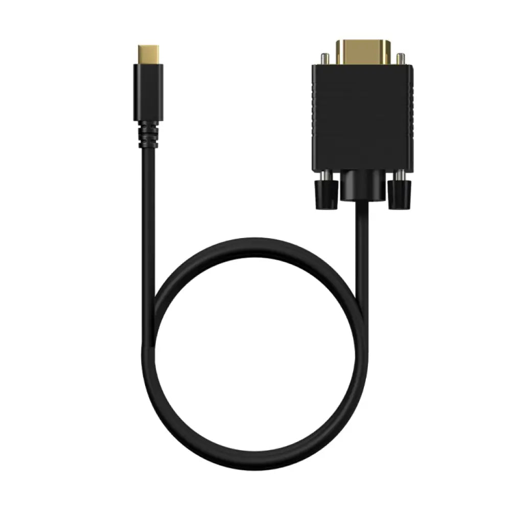 AISENS Cable Conversor USB-C a VGA. USB-C/M-HDB15/M. Negro. 0.8M - detalle