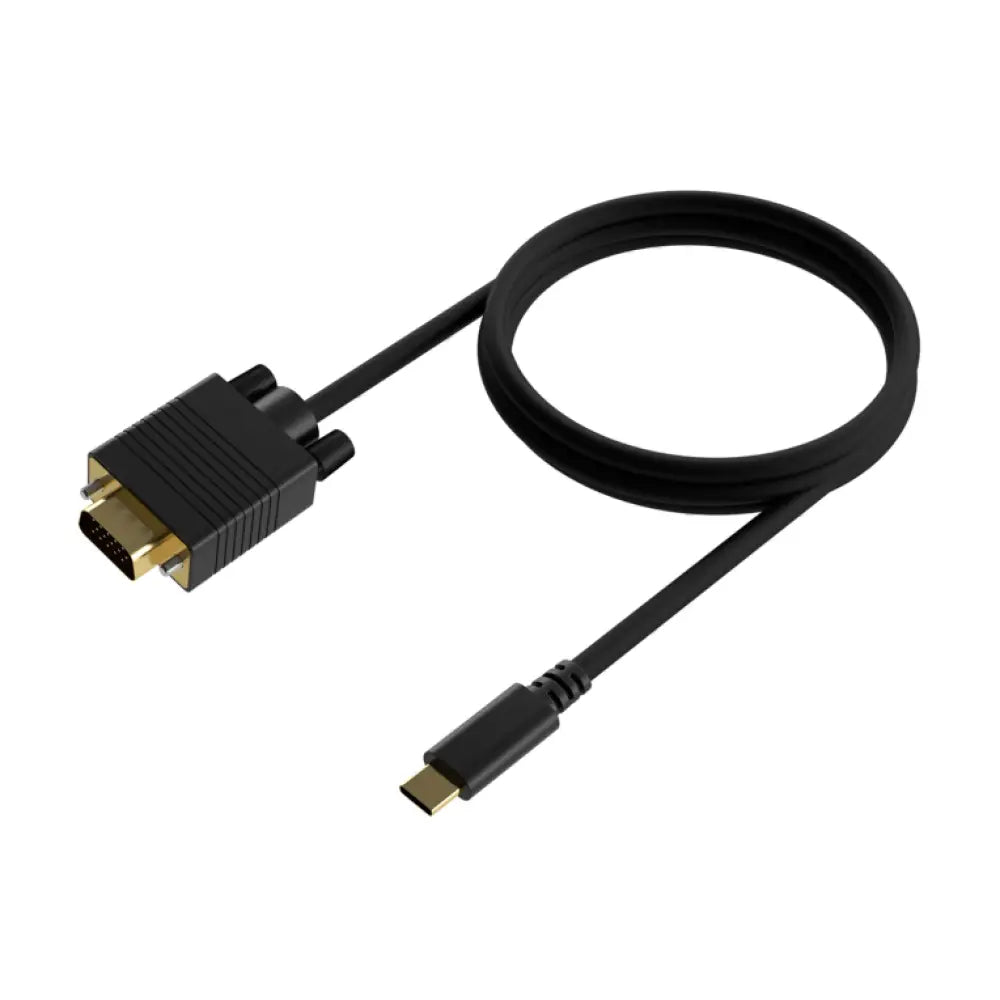 AISENS Cable Conversor USB-C a VGA. USB-C/M-HDB15/M. Negro. 0.8M - detalle