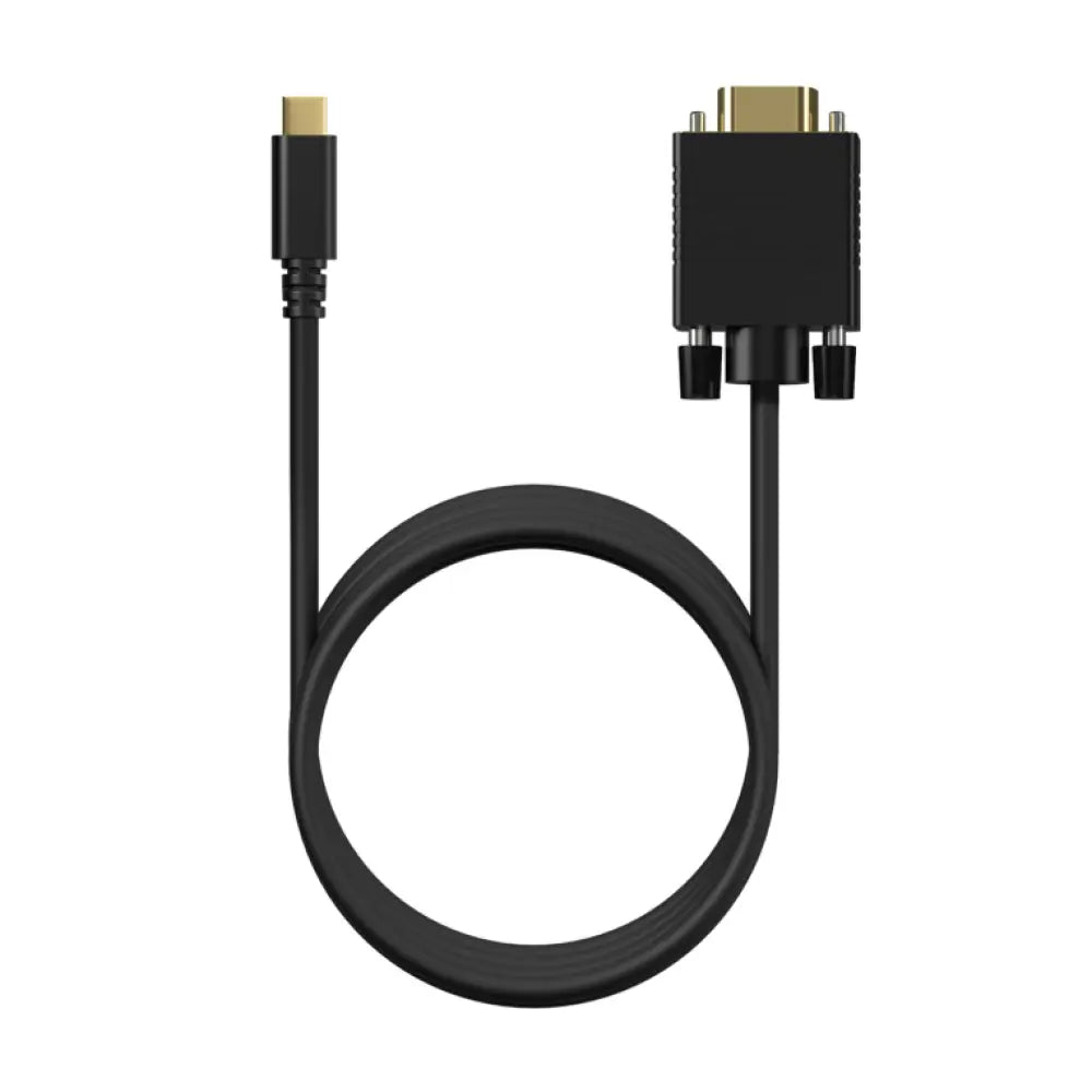 AISENS Cable Conversor USB-C a VGA. USB-C/M-HDB15/M. Negro. 1.8M - detalle