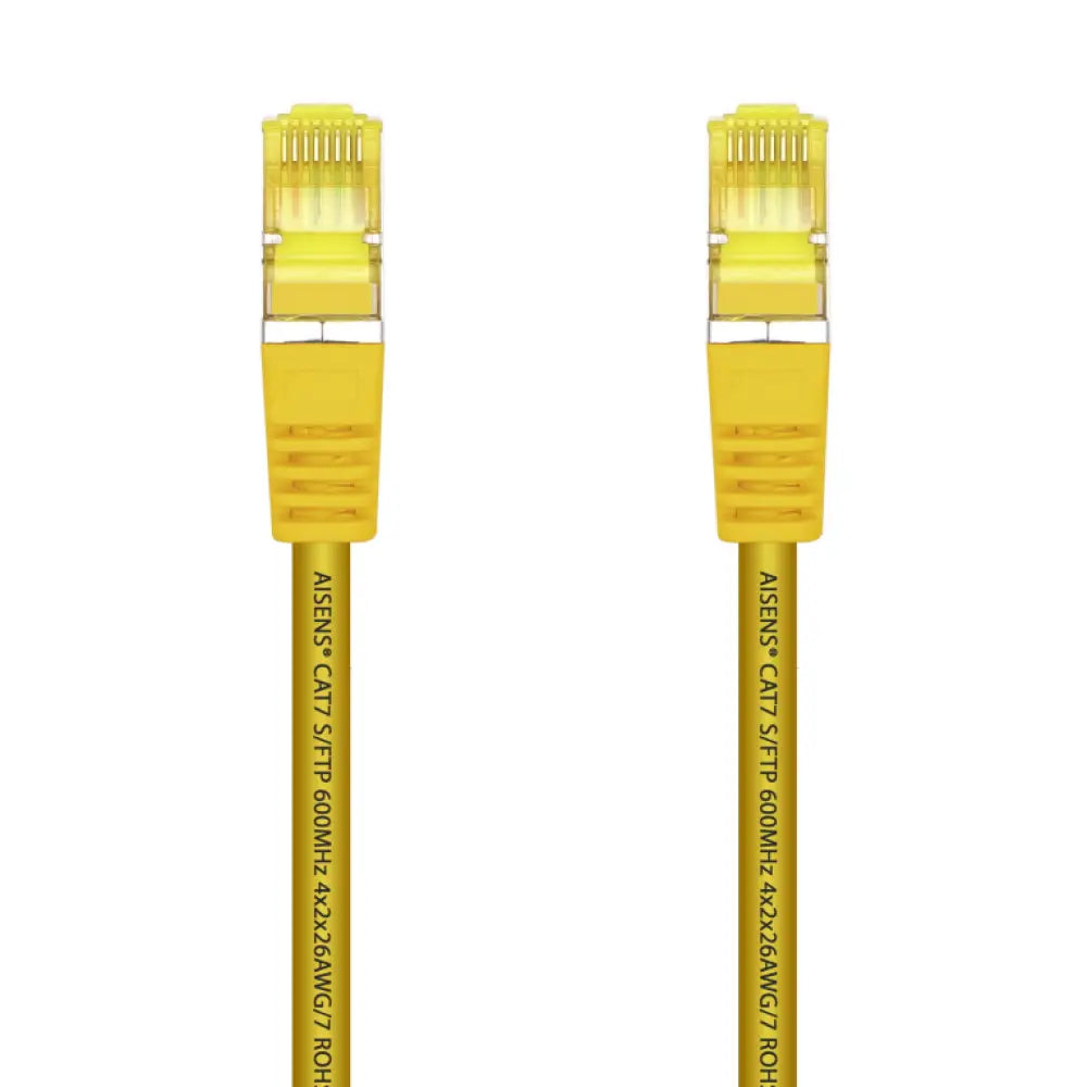 AISENS Cable De Red Latiguillo RJ45 LSZH Cat.7 600 MHz S/FTP PIMF AWG26. Amarillo. 0.5 m - detalle