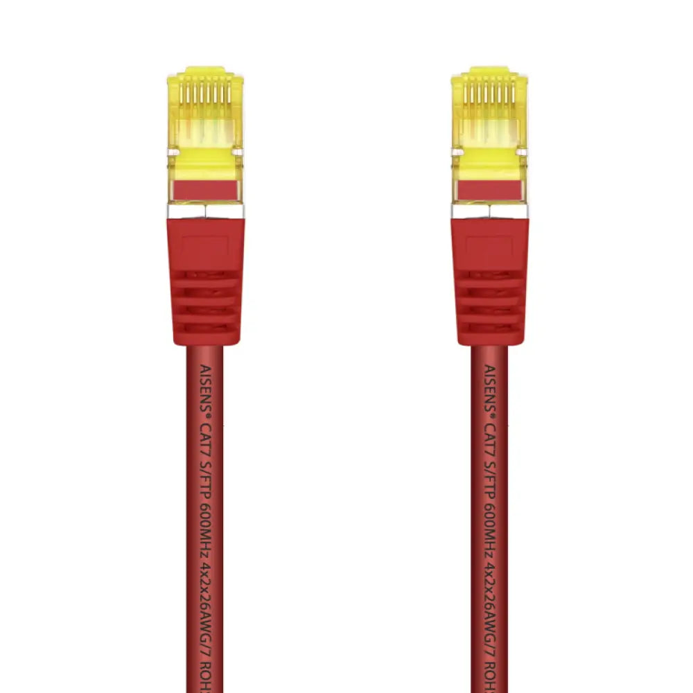 AISENS Cable De Red Latiguillo RJ45 LSZH Cat.7 600 MHz S/FTP PIMF AWG26. Rojo. 1.0 m - detalle