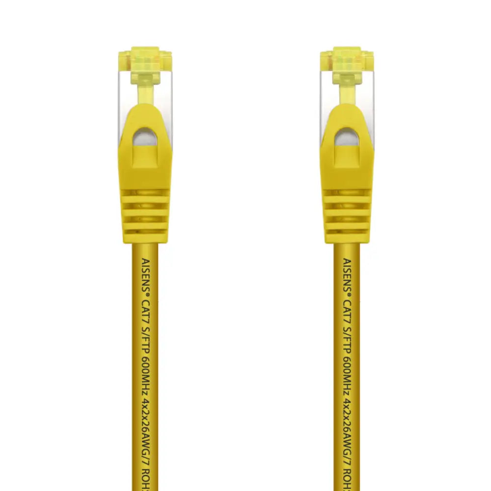 AISENS Cable De Red Latiguillo RJ45 LSZH Cat.7 600 MHz S/FTP PIMF AWG26. Amarillo. 25 cm - detalle