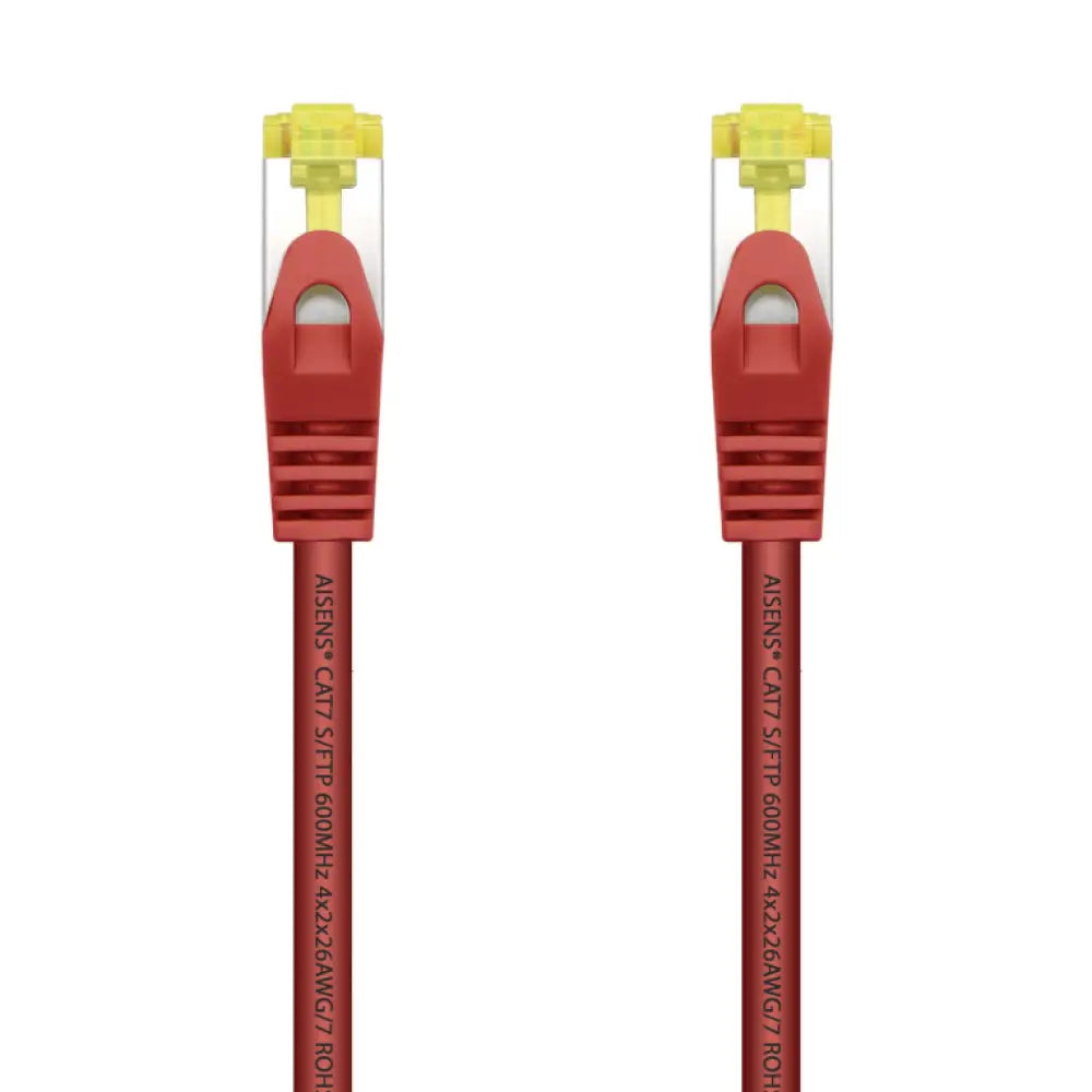 AISENS Cable De Red Latiguillo RJ45 LSZH Cat.7 600 MHz S/FTP PIMF AWG26. Rojo. 1.0 m