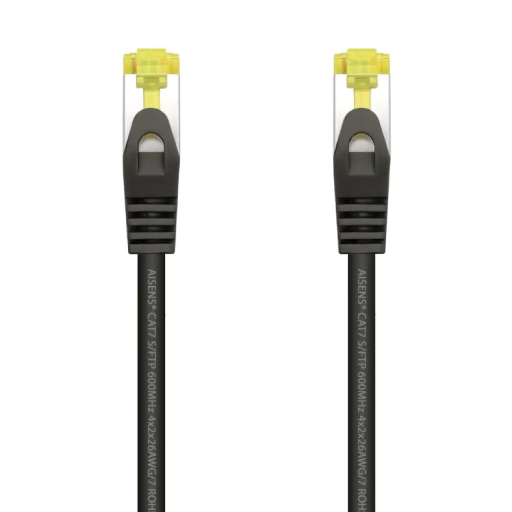 AISENS Cable De Red Latiguillo RJ45 LSZH Cat.7 600 MHz S/FTP PIMF AWG26. Negro. 0.5 m - detalle