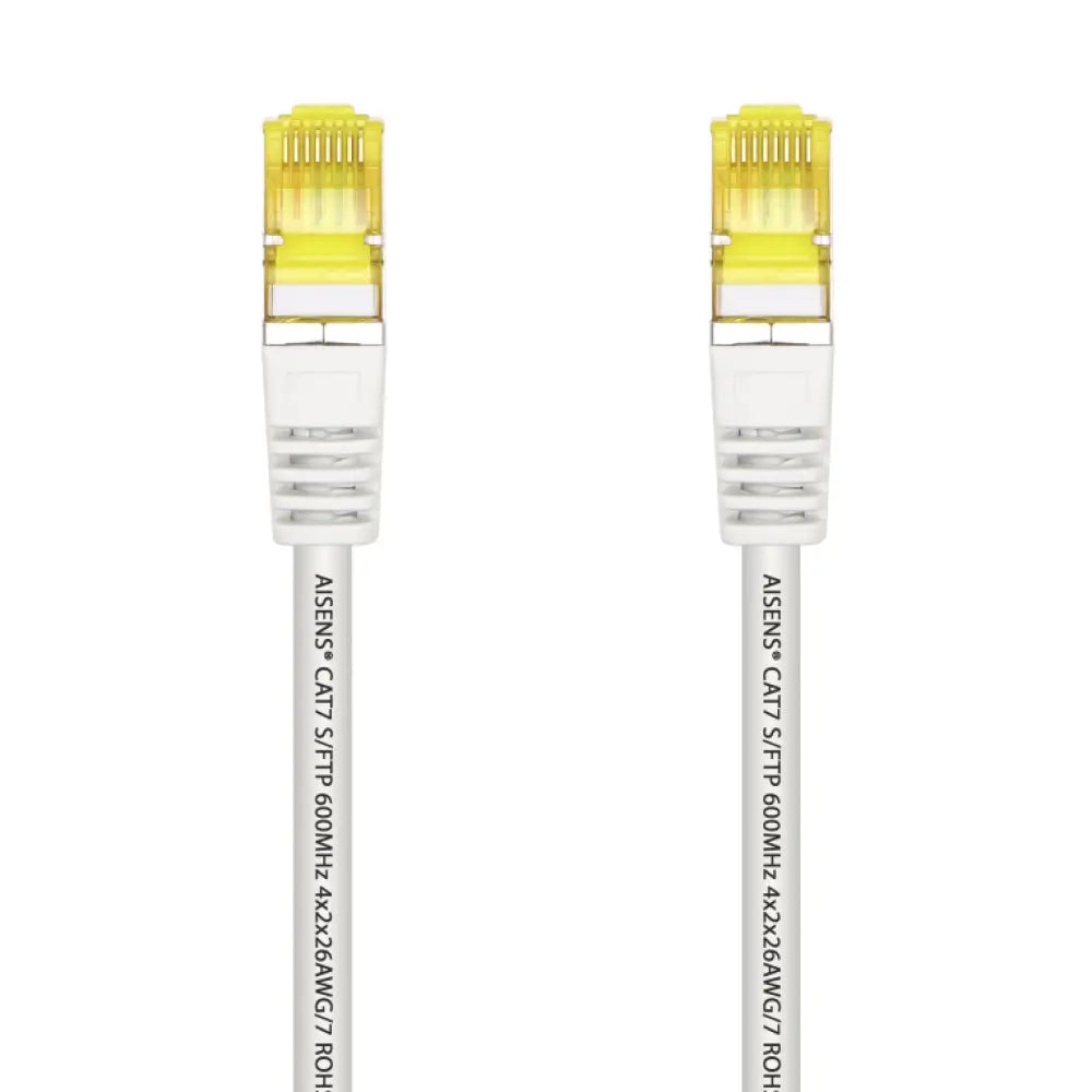 AISENS Cable De Red Latiguillo RJ45 LSZH Cat.7 600 MHz S/FTP PIMF AWG26. Blanco. 1.0 m - detalle