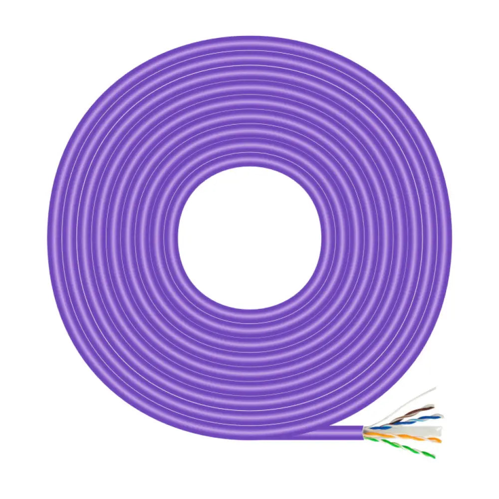 AISENS Cable de Red RJ45 LSZH Cat.6 UTP Rigido AWG23 CCA (Aleacion). Violeta. 100M - detalle