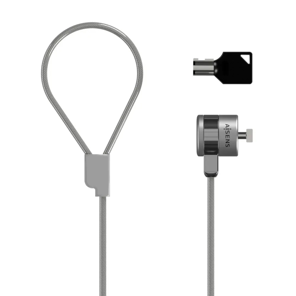 AISENS Cable de Seguridad con Cerradura de Llave para Ordenador. Monitor. Portatil 1.5 m - detalle