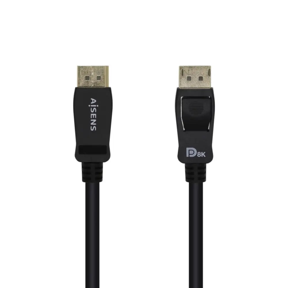 AISENS Cable Displayport Certificado V1.4 8k@60hz. DP/M-DP/M. Negro. 2.0m - detalle