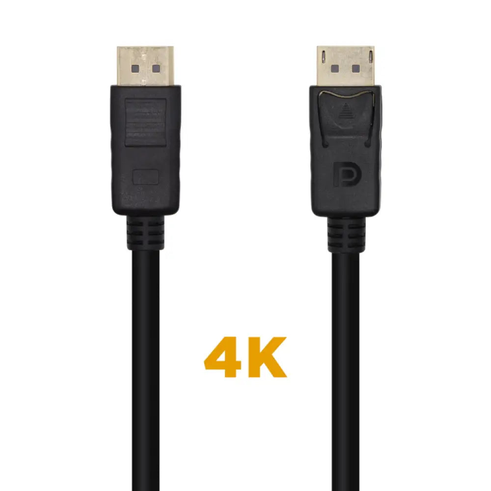 AISENS Cable DisplayPort V1.2 4K@60Hz. DP/M-DP/M. Negro. 1.0m - detalle
