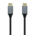Cable DisplayPort AISENS V1.4 de 8K a 60Hz, negro y gris, de 3 metros, compatible con pantallas 8K y monitores de alta resolución.