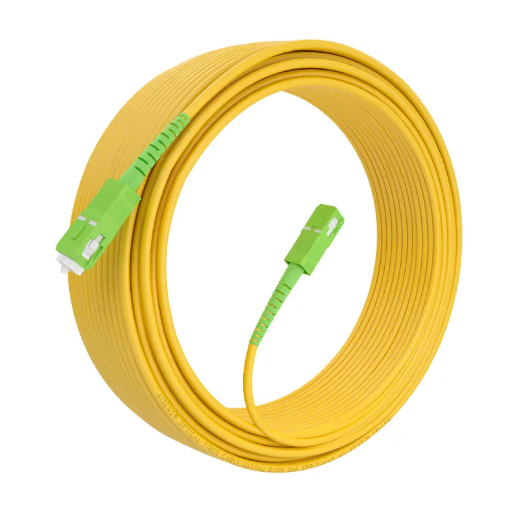 AISENS Cable Fibra Óptica Latiguillo G657A2 3.0 9/125 SMF Simplex CPR DCA LSZH. SC/APC-SC/APC. Amarillo. 20m - detalle