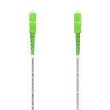 Cable de fibra óptica AISENS G657A2 3.0 con conector SC/APC a SC/APC, 2 metros, blanco, fibra simplex, LSZH.