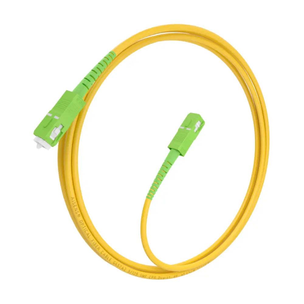 AISENS Cable Fibra Óptica Latiguillo G657A2 3.0 9/125 SMF Simplex CPR DCA LSZH. SC/APC-SC/APC. Amarillo. 3.0m - detalle