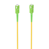AISENS Cable Fibra Óptica Latiguillo G657A2 3.0 9/125 SMF Simplex CPR DCA LSZH. SC/APC-SC/APC. Amarillo. 20m