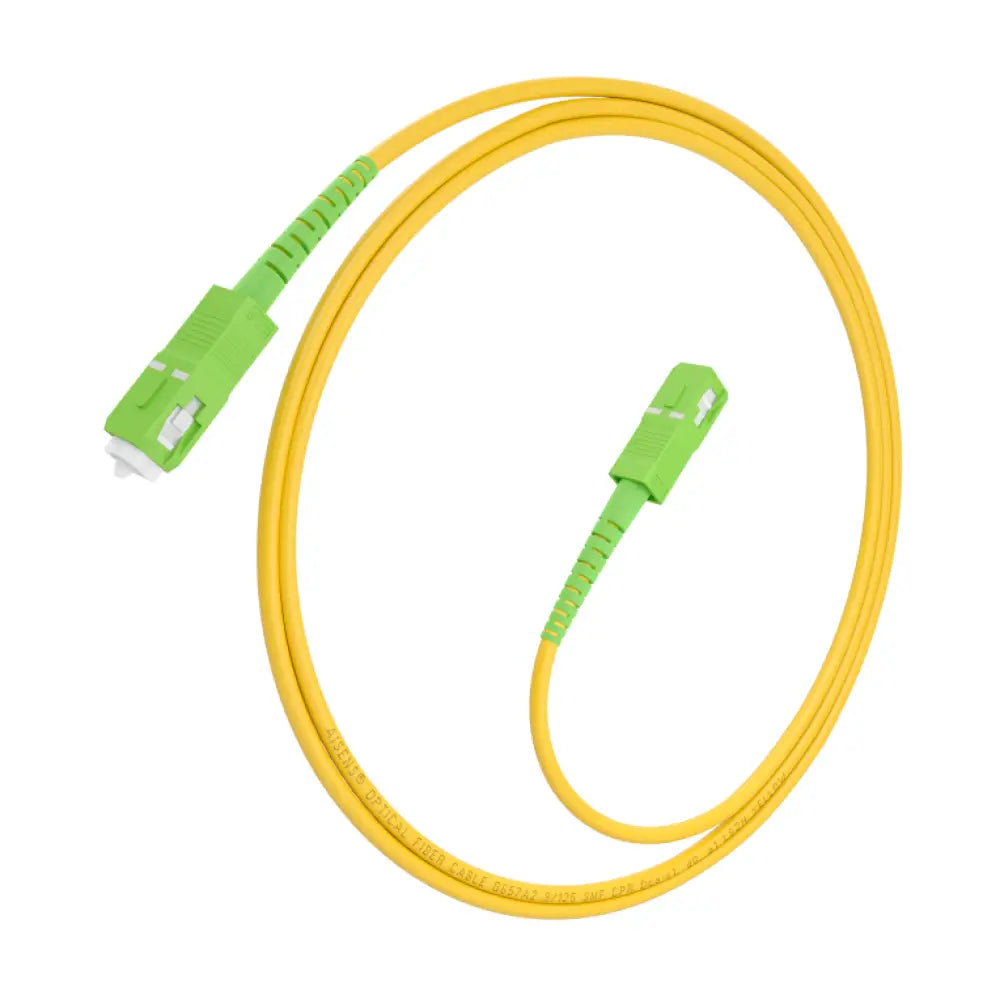 AISENS Cable Fibra Óptica Latiguillo G657A2 3.0 9/125 SMF Simplex CPR DCA LSZH. SC/APC-SC/APC. Amarillo. 2.0m - detalle