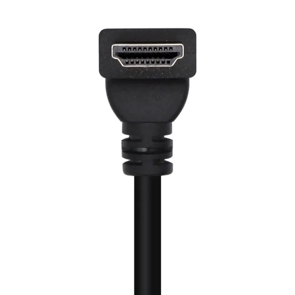 AISENS Cable HDMI V2.0 Acodado Premium Alta Velocidad / HEC 4K@60Hz 18Gbps. A/M-A/M. Negro. 1.0m - detalle