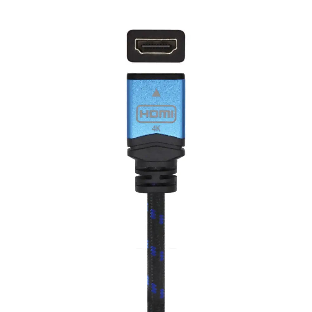 AISENS Cable HDMI V2.0 Prolongador Premium Alta Velocidad / HEC 4K@60Hz 18Gbps. A/M-A/H. Negro/Azul. 2.0m - detalle