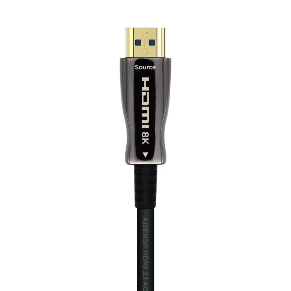 AISENS Cable HDMI V2.1 AOC Ultra Alta Velocidad / HEC 8k@60Hz 4k@120Hz 4:4:4 48Gbps. A/M-A/M. Negro. 50m - detalle