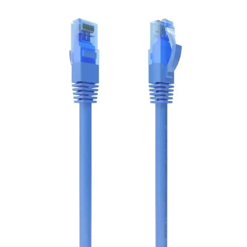 Cable RJ45 CAT6 UTP AISENS azul de 25cm, conector de red para conexiones de red rápidas y confiables.