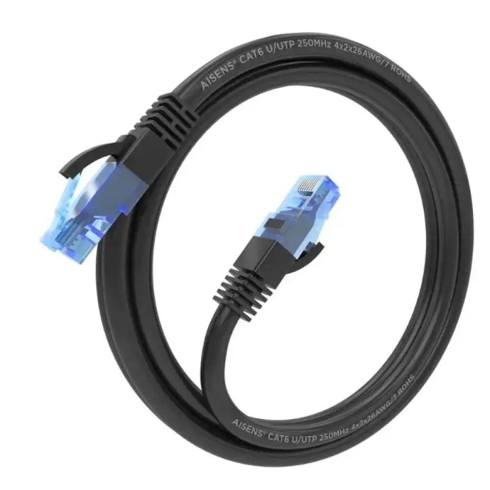 Aisens Cable RJ45 Cat.6 UTP AWG26 CCA Negro 1.0M - detalle