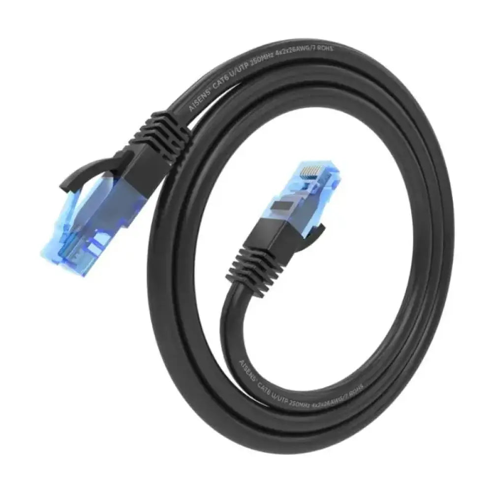 Aisens Cable RJ45 Cat.6 UTP AWG26 CCA Negro 1.5M - detalle