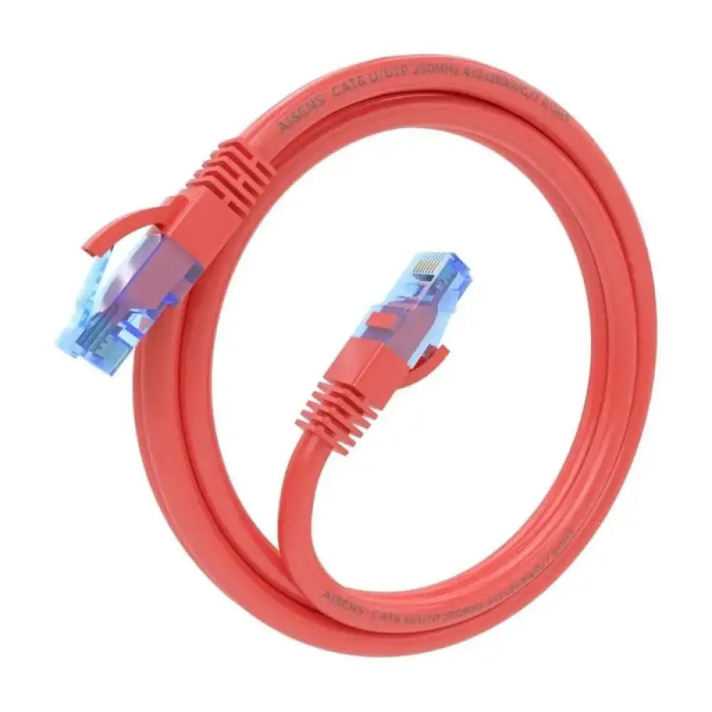 Aisens Cable RJ45 CAT.6 UTP AWG26 CCA Rojo 1.0m - detalle