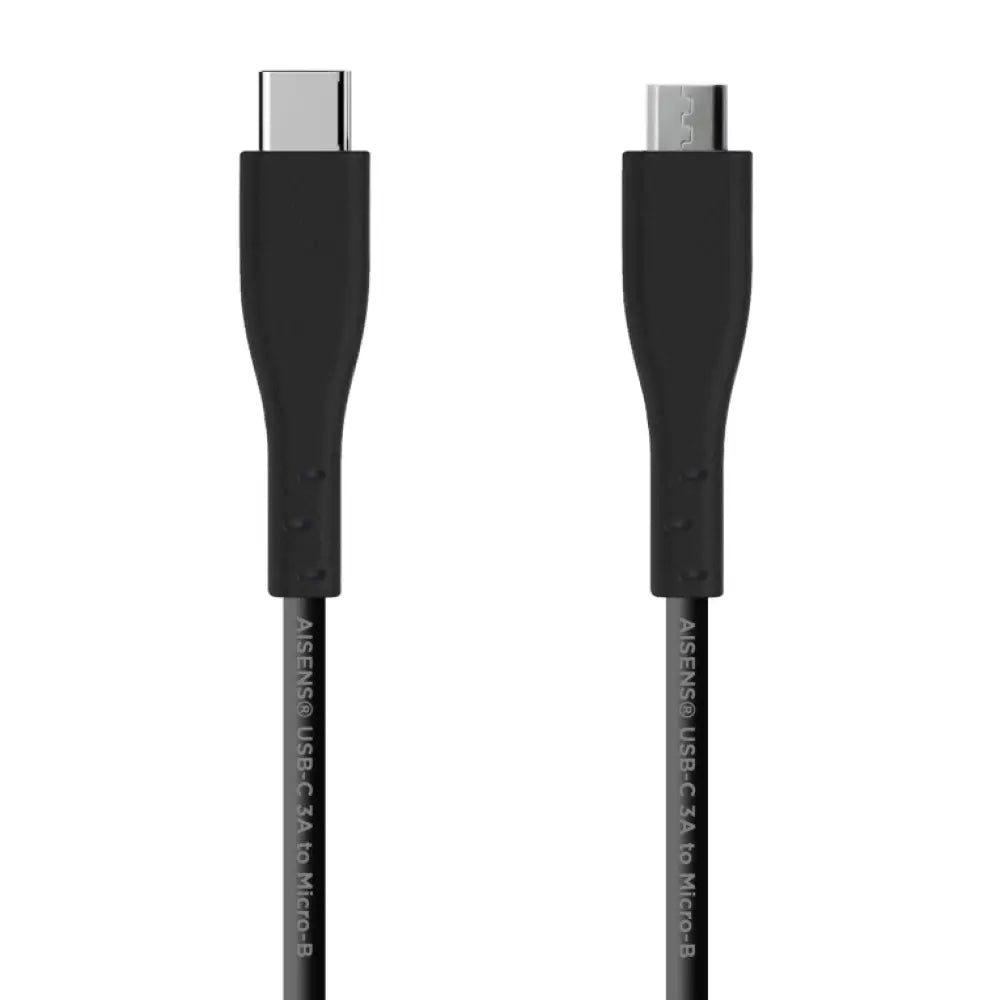 AISENS Cable USB 2.0 3A. tipo USB C/M - micro B/M. Negro. 1.0 m