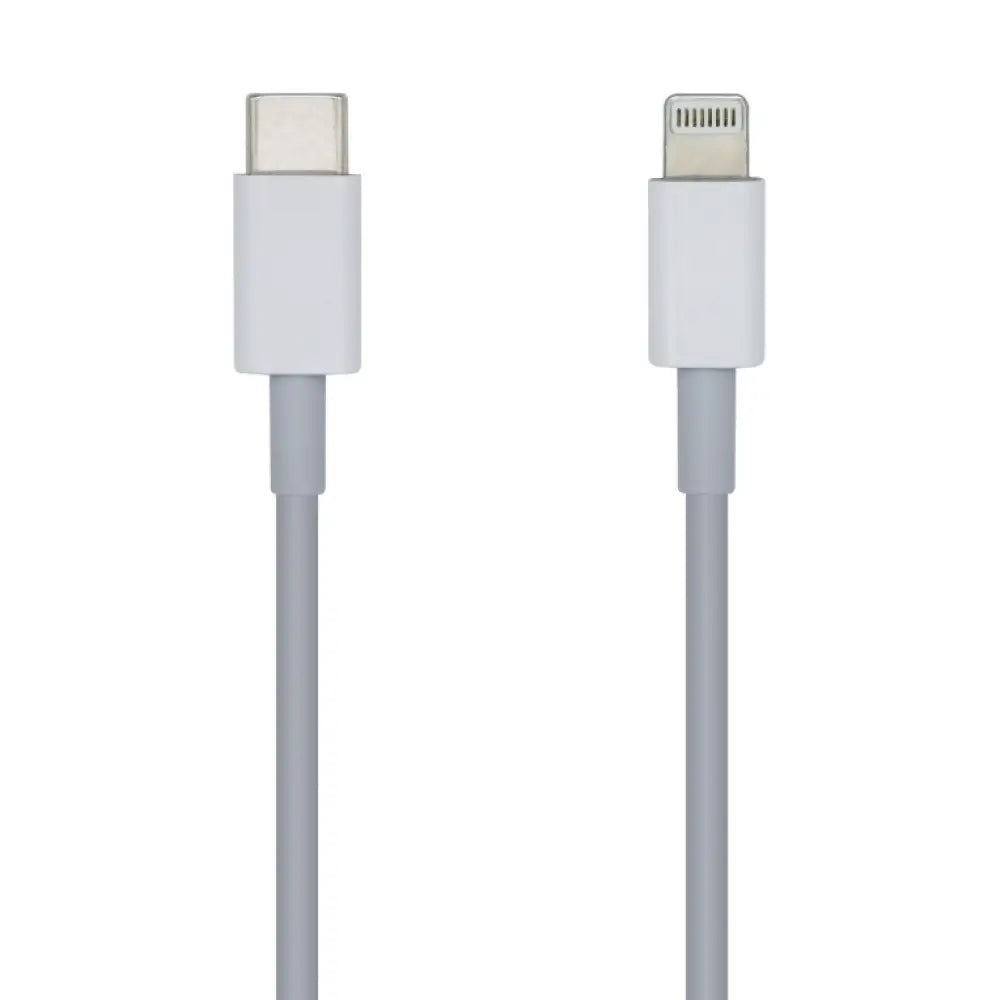 AISENS Cable USB 2.0 USB-? A Lightning PD 2A. Lightning/M-USB-?/M. Blanco. 20cm