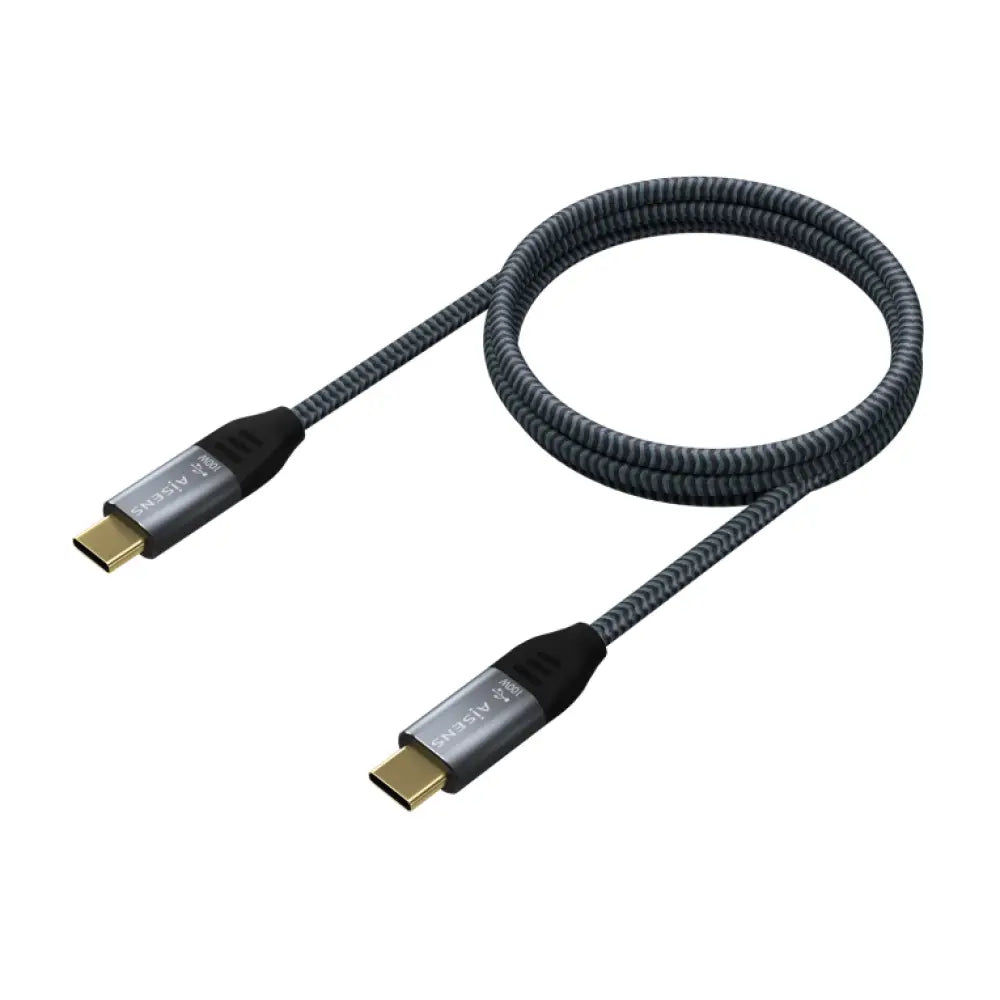 AISENS Cable USB 2.0 Aluminio 5A 100W E-Mark. USB-C/M-USB-C/M. Gris. 2.0M - detalle