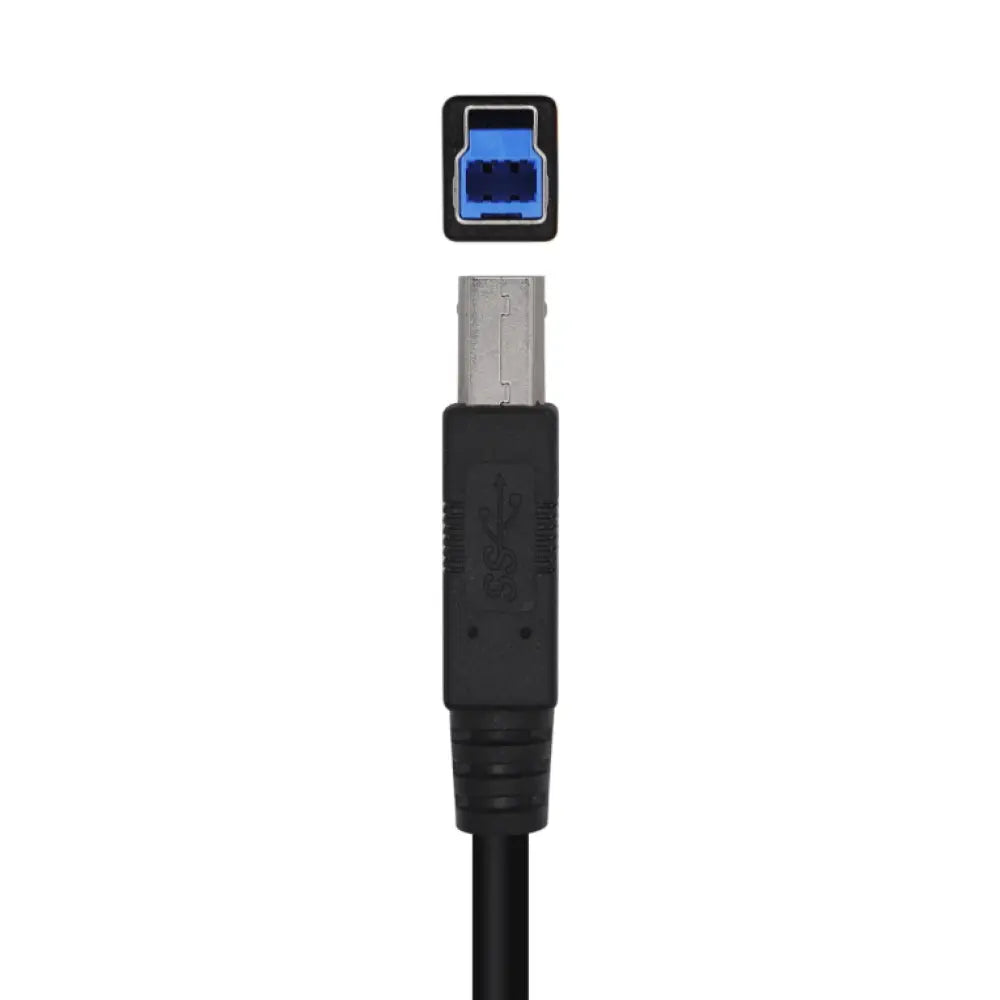 AISENS Cable USB 3.0 Impresora Tipo A/M-B/M. Negro. 2.0m - detalle