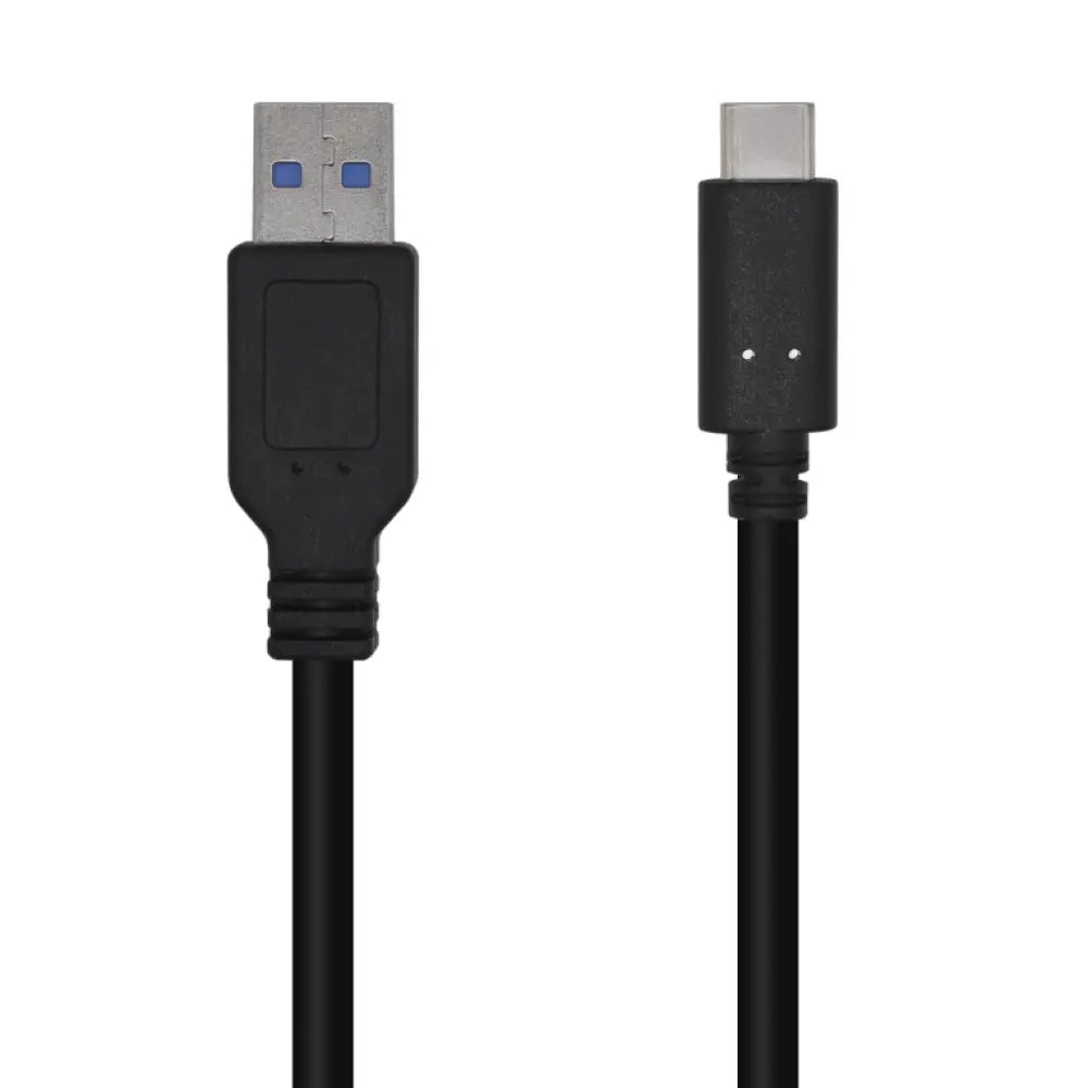 AISENS Cable USB 3.1 Gen 2 10 Gbps 3 A. Tipo C/M-A/M. Negro. 1.5m - detalle
