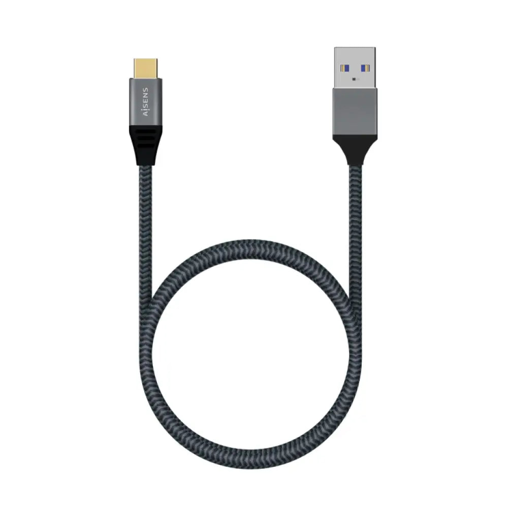 AISENS Cable USB 3.1 Gen2 Aluminio 10Gbps 3A. Tipo USB-C/M-A/M. Gris. 1.5M - detalle