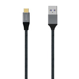 AISENS Cable USB 3.1 Gen2 Aluminio 10Gbps 3A. Tipo USB-C/M-A/M. Gris. 1.5M