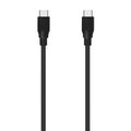 Cable USB AISENS Tipo USB-C a USB-C, negro, de 1 metro, compatible con USB 3.2 Gen2x2, 20Gbps, 8K@30Hz, carga de 100W.