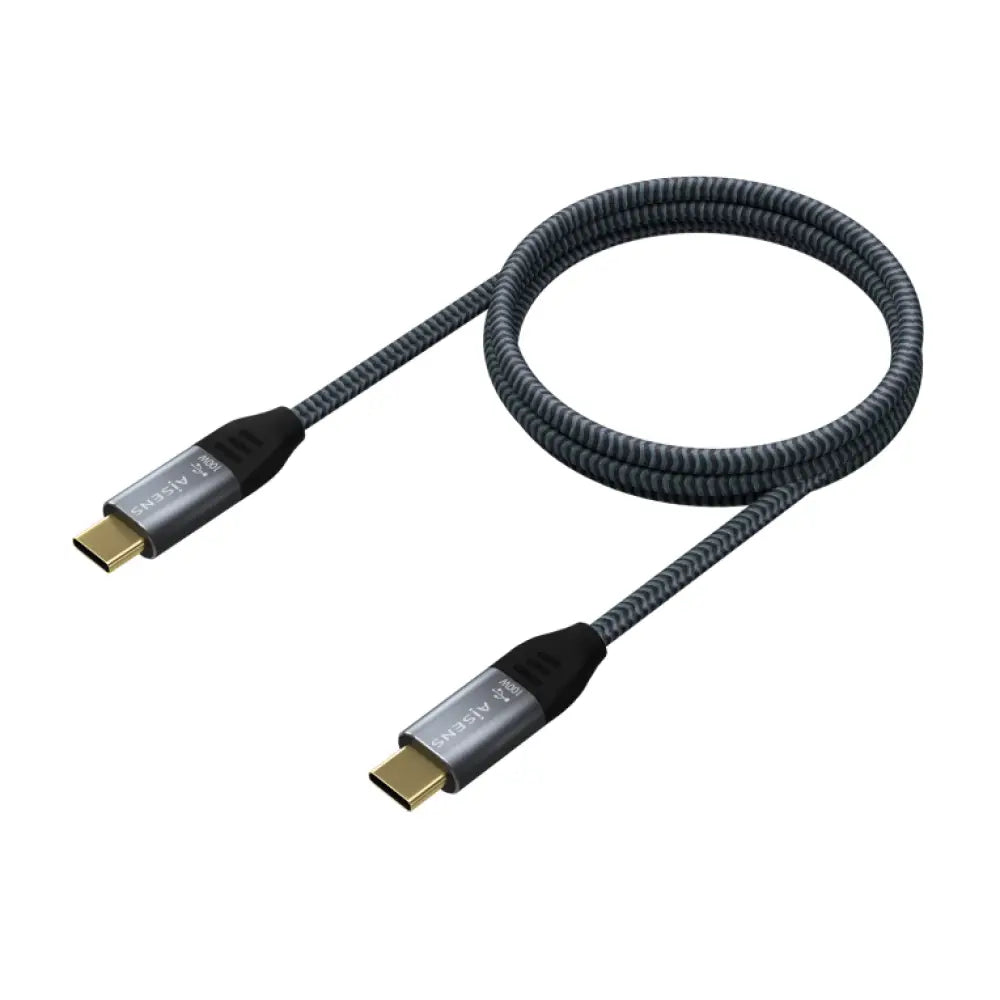 AISENS Cable USB 3.2 Gen2X2 Aluminio 20Gbps 5A 100W E-Mark. Tipo USB-C/M-USB-C/M. Gris. 2.0M - detalle