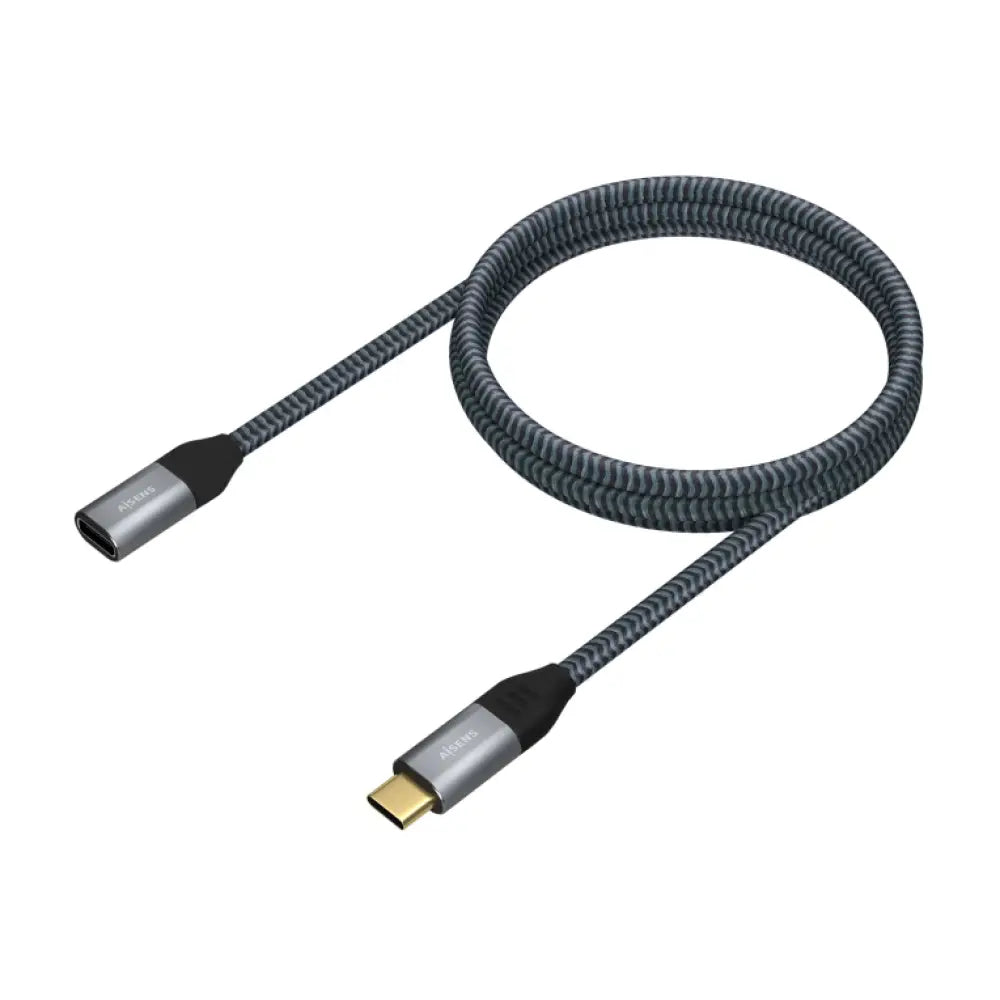 AISENS Cable USB 3.2 Gen2X2 Aluminio 20Gbps 5A 100W. Tipo USB-C/M-USB-C/H. Gris. 1.0M - detalle