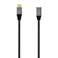AISENS Cable USB 3.2 Gen2X2 Aluminio 20Gbps 5A 100W. Tipo USB-C/M-USB-C/H. Gris. 1.0M