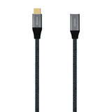AISENS Cable USB 3.2 Gen2X2 Aluminio 20Gbps 5A 100W. Tipo USB-C/M-USB-C/H. Gris. 1.0M